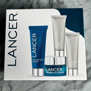 Lancer skincare 4-piece travel kit set NEW in Box moisturizer, exfoliant NWT